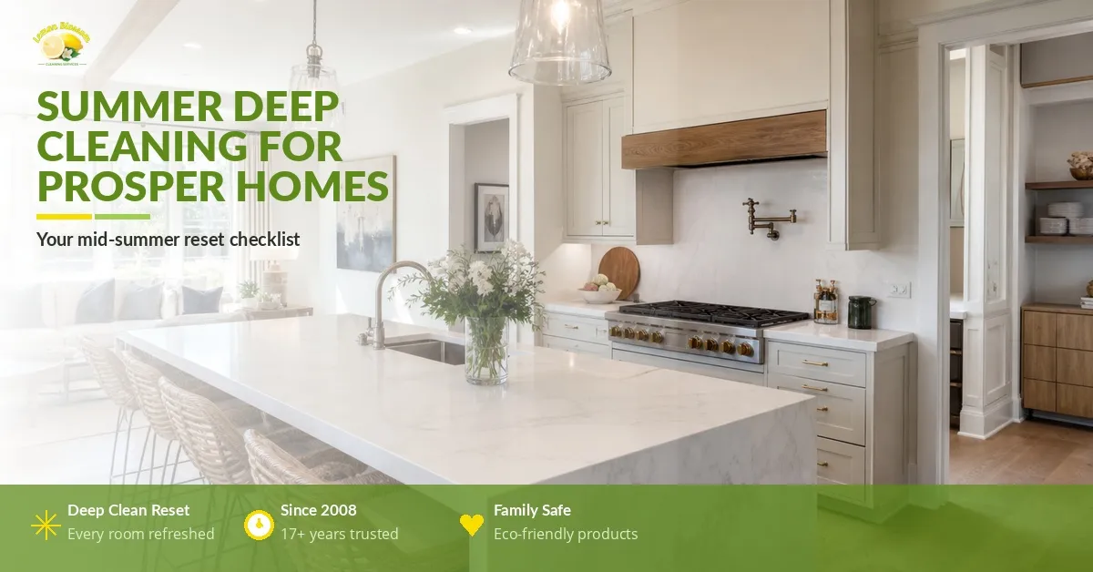 Summer Deep Cleaning Checklist for Prosper TX Homes - Lemon Blossom Cleaning