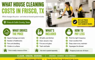 What house cleaning costs in Frisco TX - Lemon Blossom Cleaning Services